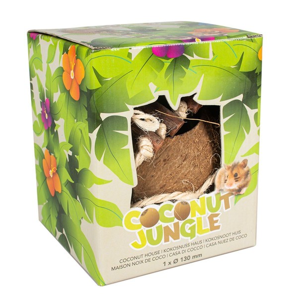Europet Bernina Kokosnuss Haus Mit Leiter FüR Nager Hamster MäUse-image