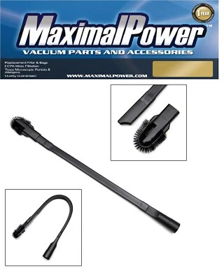 MaximalPower 25" Long Crevice Tool for Vacuum 1.25" Hose Detachable Brush Head