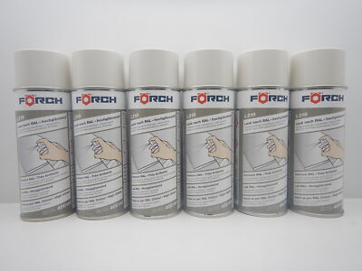 6x GRAUWEISS WEISS GRAU RAL 9002 LACK LACKSPRAY SPRAY SPRAYDOSE 400ML 