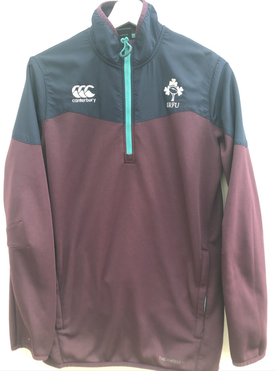 IRELAND Rugby Training Top Canterbury Purple 1/4 Zip Mens Small S