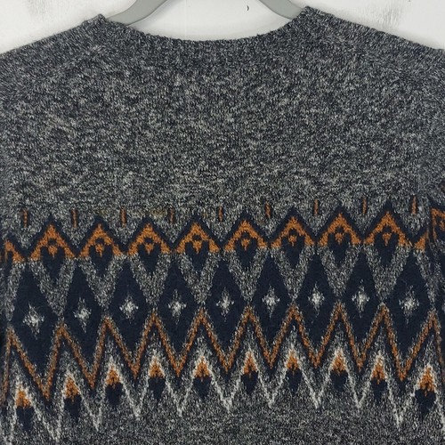 Old Navy Fair Isle Sweater Youth Boys M Charcoal Printed Winter Dressy Pictures - Picture 4 of 10
