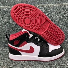 Nike Air Jordan Retro 1 Mid GYM RED BLACK PS Size 1Y 640734-122