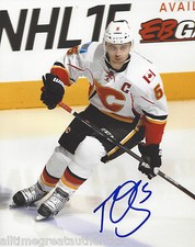CALGARY FLAMES MARK GIORDANO SIGNED 8X10 PHOTO W/COA A HERITAGE CLASSIC