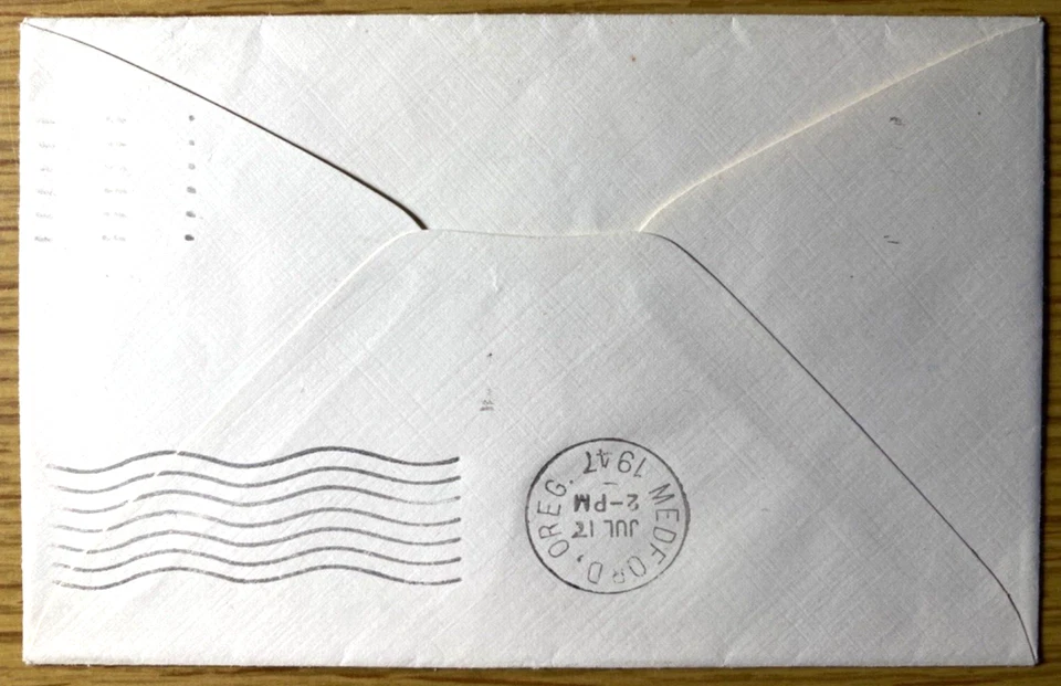 1947 FIRST FLIGHT U.S. AIR MAIL dedication envelope ALBANY and CORVALLIS, OREGON - Image 4 of 4