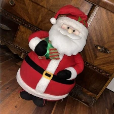 Vintage Sun Hill Industries Telescoping Plush Santa Tall 2014 Needs Cleaned /WH1