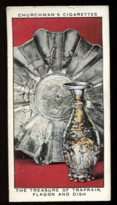 Tobacco Card, Churchman, TREASURE TROVE, 1937, Traprain, Flagon & Dish, #11