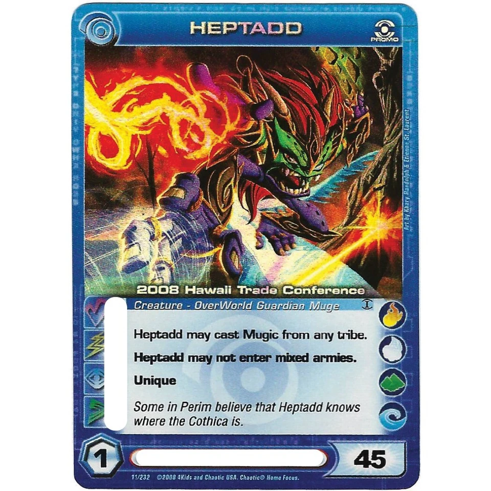 Chaotic HEPTADD Promo Card - Ripple Foil - Pick your energy - Image 3 of 4