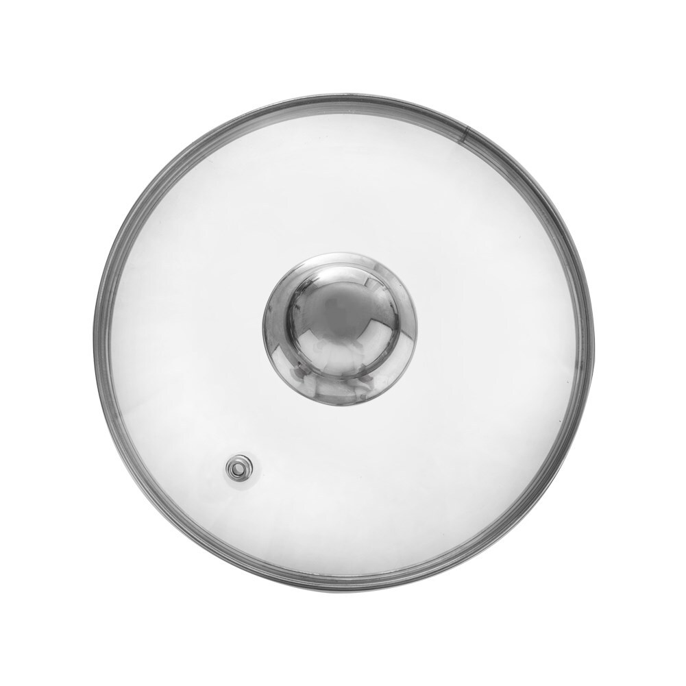 ORION Glasdeckel mit Edelstahlring für Topf Pfanne hitzebeständiges Glas Ø 16 cm