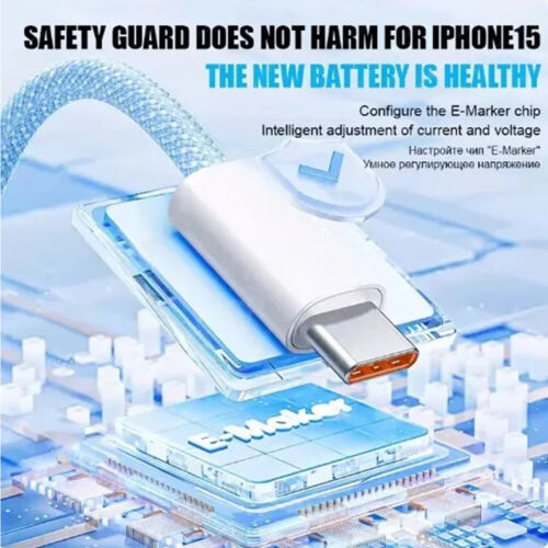 For iPhone 16 Pro Max 15 USB-C to USB-C Cable Fast Charger Type C Charging Cord - Picture 5 of 20