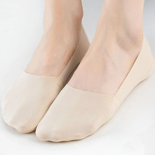 3 Pairs Women's M 9-11 No Show Nonslip Silicone Invisible Liner Low Cut Socks