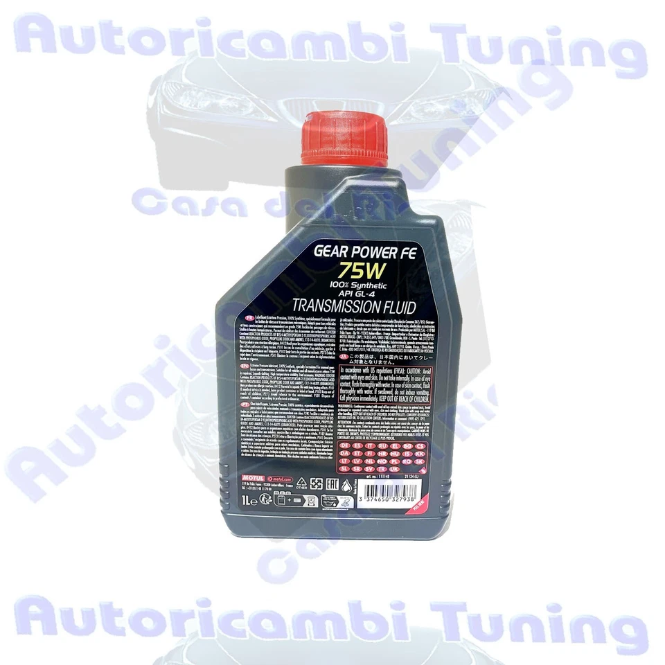 Olio Cambio MOTUL GEAR POWER FE 75W API GL4 SINTETICO CAMBI TRASMISSIONI 2 Litri - Immagine 3 di 4