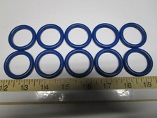 Lot of 10 Blue Teflon Coated O-RINGS 1-1/8" ID x 1-1/2" OD x 3/16" Section