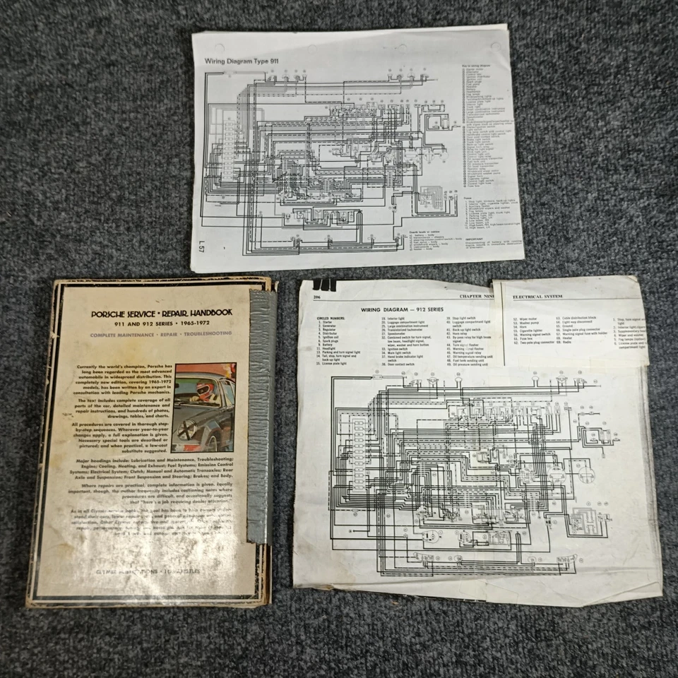 Manual de reparación de servicio Clymer Porsche 911 912 1965-1972 Foto 3 de 4