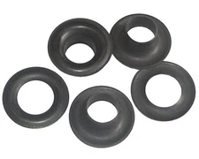 (50) C.S. Osborne B1-2 Dull Black Plain Grommets , SIZE 2: 3/8" ID Hole (71888)