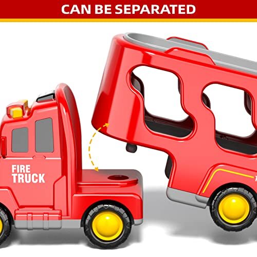 iHaHa Fire Truck Toys for 1 2 3 4 5 6 Years Old Boys Toddler, 5 in 1 Kids Car… • Saan Zahav