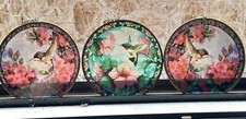 Toronto Stained Glass Hummingbird Set Of 3 Round Glass Suncatchers 5