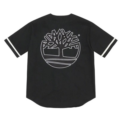 BRAND NEW Supreme X Timberland Baseball Jersey Black Size XL SS23 IN HAND