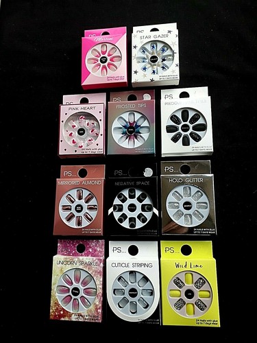 PS Primark NAVIDAD / NAVIDAD Uñas Falsas Gel Stick Prensado en Extensiones de Arte en Uñas