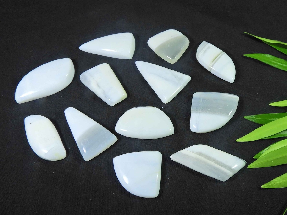 23-33MM Natural White Opal Fancy Cabochon Loose Gemstone