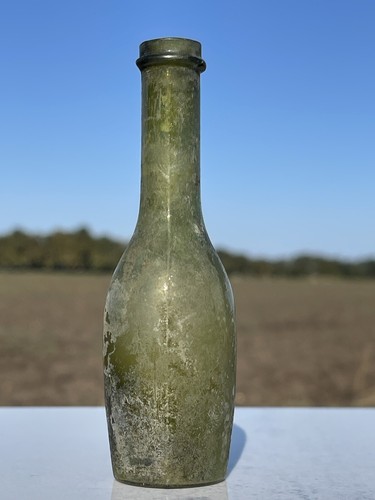 RZADKA antyczna damska butelka wina sprzed 1900 roku, dekoracyjne szkło kolekcjonerskie - Zdjęcie 3 z 11