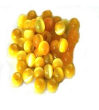 Yellow Cats Eye 8 mm Beads Sold by The Dozen
