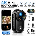 4K Hands-Free Body Camera WiFi Vlogging POV Thumb Cam 1.47"Screen TikTok YouTube
