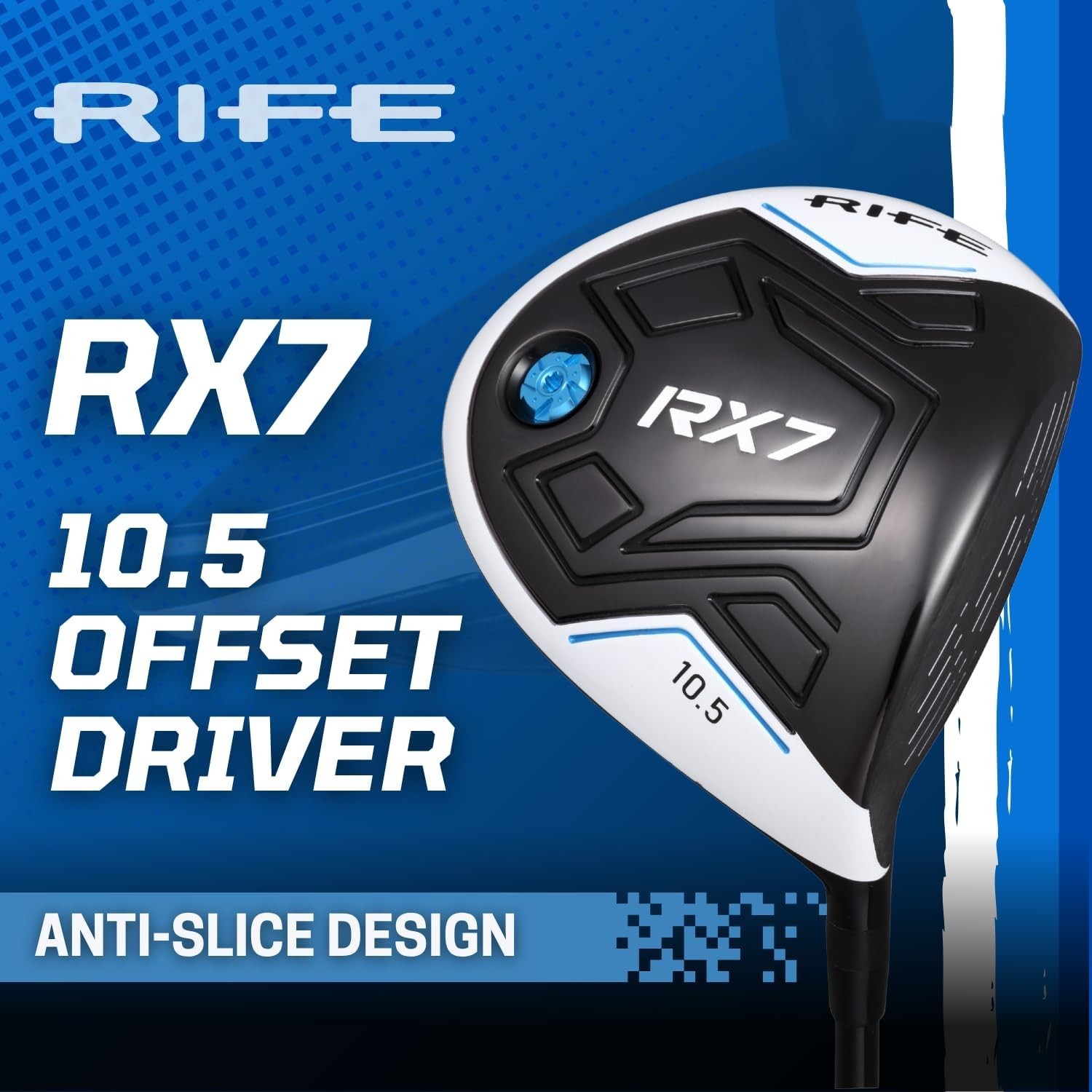 DEMO RH Men's OFFSET Rife RX7 10.5 Golf Driver Regular Flex Graphite 6007-KRWS