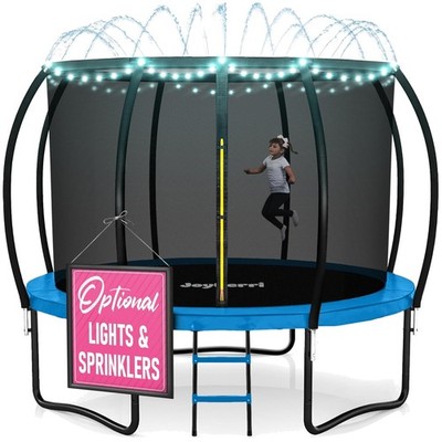 Durable 8-16ft Recreational Trampoline with Safety Enclosure