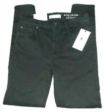 7 For All Mankind High Waist Ankle Skinny Jeans Womans Size 28 Black NWT