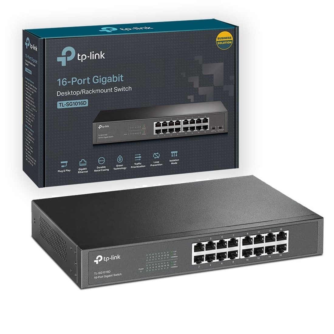 Tp-Link Tl-Sg1016d 16 Port Desktop/Rackmount Gigabit Switch Tl-Sg1016d - Image 3