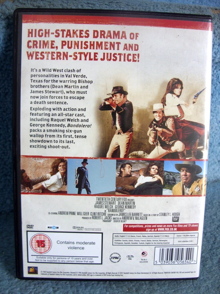 Bandolero (DVDR2) 1968 James Stewart 102mins (BARGAIN) - Image 2 of 4