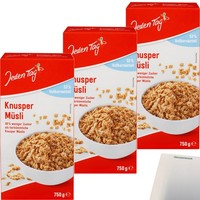 Jeden Tag Knusper MüSli Weniger Süß 3Er Pack 3X750G Packung Usy Block