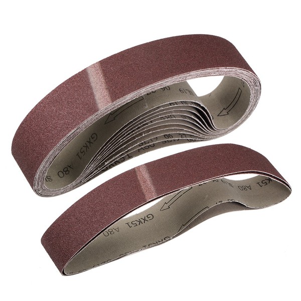 12X Schleifband 80Er KöRnung Aluminiumoxid 2Inch X 27Inch(50Mm X 686Mm)-image