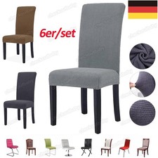 6 Stk Universal Stuhlhusse Stretch Stuhlbezug Stuhlüberzug Esszimmer Hussen Home