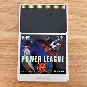 POWER LEAGUE III PC Engine HuCard Used Tested Japanese ver with Case