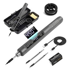 Flintronic Kit saldatore Senza fili Set Di Saldatore A Batteria Ricaricabile USB