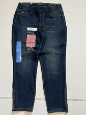 NWT Nine West Women  s Heidi Pull On Skinny Crop Dark Wash Jeans Size 10