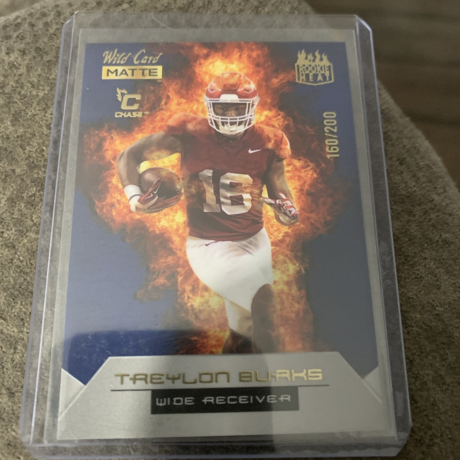 Treylon Burks Wild Card Matte Red Draft Pick Rookie Heat #25 Base