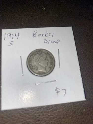 1814 S Barber Dime. $7