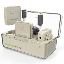 Wireless Lavalier Microphone 2 Pack,Clip on Lapel Mic for iPhone,Android,,iPa...