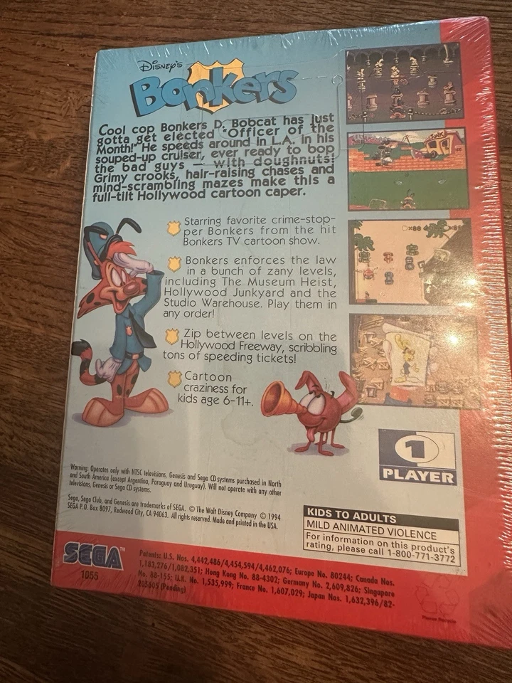 BRAND NEW Disney's Bonkers Sega Genesis Great Shape - Image 2 of 4