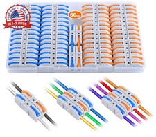 Lever Wire Connectors, HTCELLE 60-Piece Quick Connect Electrical Splicing Kit fo