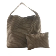 Naghedi Nomad Large Hobo One Shoulder Bag Pouch Brown 00827832-003 /Ss Os