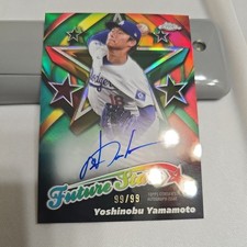 2025 Topps Chrome Yoshinobu Yamamoto Future Stars On-Card Auto 99/99 #FSA-YY