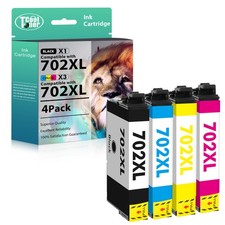 4PK 702XL T702 XL Ink Cartridges For Epson WorkForce Pro WF-3720 WF-3730 WF-3733