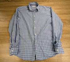 Eton Contemporary Mens Gingham Check Long Sleeve Dress Shirt Size 16.5-42