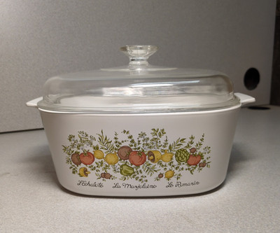 Vintage Corningware SPICE OF LIFE 5 QT Casserole Dish A-5-B Lid A-12-C
