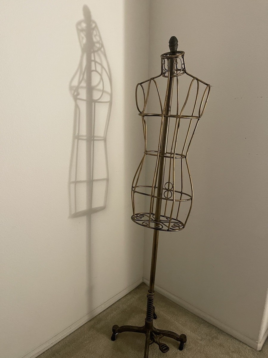 vintage metal dress forms for sale Vintage Small Metal Dress Form Mannequin Ivory SHABBY CHIC Wire Art Display
