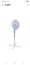 Pedestal Fan 16"  Freestanding Adjustable 3-Speed 90° Oscillation White