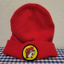 BUC-EES Bucees Bucky Beaver Mascot Red BEANIE Cuff Cap Adult One Size Hat